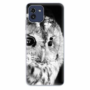 Odolné silikonové pouzdro iSaprio - BW Owl - Samsung Galaxy A03 obraz
