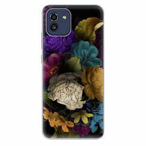 Odolné silikonové pouzdro iSaprio - Dark Flowers - Samsung Galaxy A03 obraz