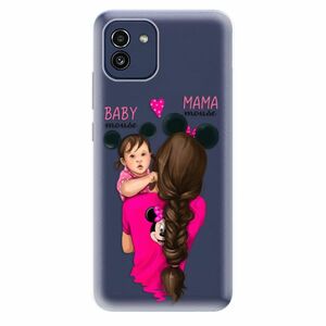 Odolné silikonové pouzdro iSaprio - Mama Mouse Brunette and Girl - Samsung Galaxy A03 obraz