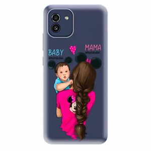 Odolné silikonové pouzdro iSaprio - Mama Mouse Brunette and Boy - Samsung Galaxy A03 obraz