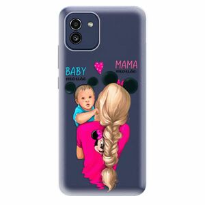 Odolné silikonové pouzdro iSaprio - Mama Mouse Blonde and Boy - Samsung Galaxy A03 obraz