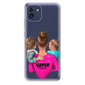 Odolné silikonové pouzdro iSaprio - Super Mama - Boy and Girl - Samsung Galaxy A03 obraz