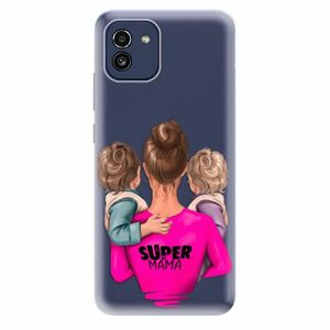 Odolné silikonové pouzdro iSaprio - Super Mama - Two Boys - Samsung Galaxy A03 obraz