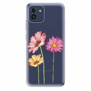 Odolné silikonové pouzdro iSaprio - Three Flowers - Samsung Galaxy A03 obraz