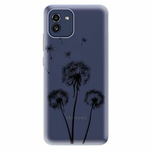 Odolné silikonové pouzdro iSaprio - Three Dandelions - black - Samsung Galaxy A03 obraz