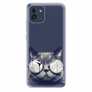 Odolné silikonové pouzdro iSaprio - Crazy Cat 01 - Samsung Galaxy A03 obraz