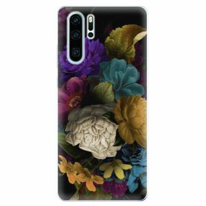 Odolné silikonové pouzdro iSaprio - Dark Flowers - Huawei P30 Pro obraz