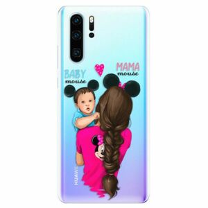 Odolné silikonové pouzdro iSaprio - Mama Mouse Brunette and Boy - Huawei P30 Pro obraz