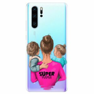 Odolné silikonové pouzdro iSaprio - Super Mama - Boy and Girl - Huawei P30 Pro obraz