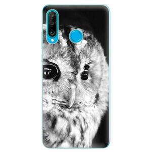 Odolné silikonové pouzdro iSaprio - BW Owl - Huawei P30 Lite obraz