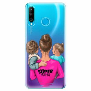 Odolné silikonové pouzdro iSaprio - Super Mama - Boy and Girl - Huawei P30 Lite obraz