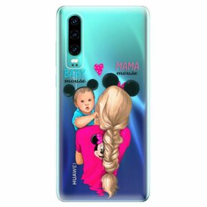 Odolné silikonové pouzdro iSaprio - Mama Mouse Blonde and Boy - Huawei P30 obraz