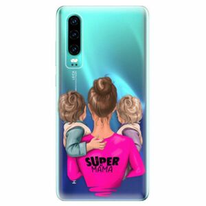 Odolné silikonové pouzdro iSaprio - Super Mama - Two Boys - Huawei P30 obraz