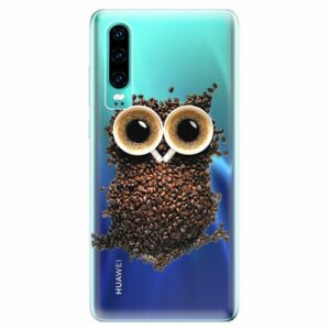 Odolné silikonové pouzdro iSaprio - Owl And Coffee - Huawei P30 obraz