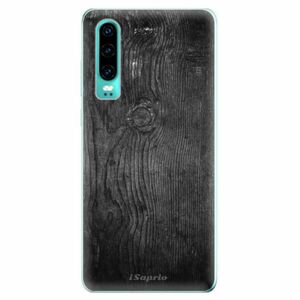 Odolné silikonové pouzdro iSaprio - Black Wood 13 - Huawei P30 obraz