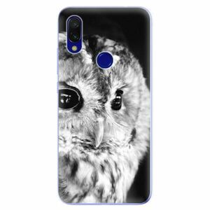 Odolné silikonové pouzdro iSaprio - BW Owl - Xiaomi Redmi 7 obraz
