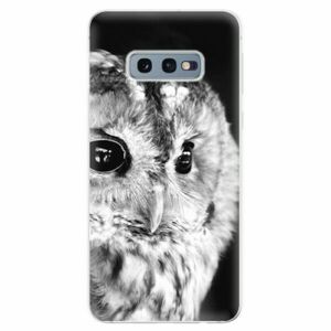 Odolné silikonové pouzdro iSaprio - BW Owl - Samsung Galaxy S10e obraz