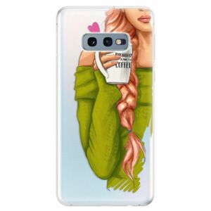 Odolné silikonové pouzdro iSaprio - My Coffe and Redhead Girl - Samsung Galaxy S10e obraz