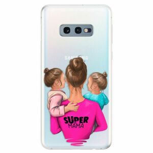 Odolné silikonové pouzdro iSaprio - Super Mama - Two Girls - Samsung Galaxy S10e obraz