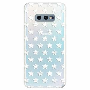 Odolné silikonové pouzdro iSaprio - Stars Pattern - white - Samsung Galaxy S10e obraz
