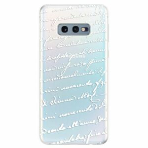 Odolné silikonové pouzdro iSaprio - Handwriting 01 - white - Samsung Galaxy S10e obraz