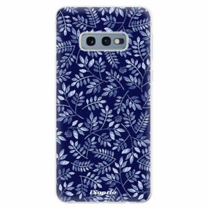 Odolné silikonové pouzdro iSaprio - Blue Leaves 05 - Samsung Galaxy S10e obraz