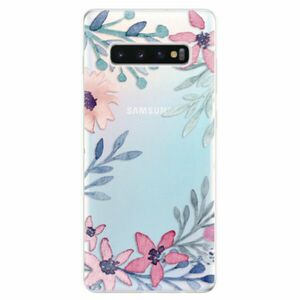 Odolné silikonové pouzdro iSaprio - Leaves and Flowers - Samsung Galaxy S10+ obraz