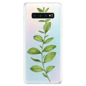 Odolné silikonové pouzdro iSaprio - Green Plant 01 - Samsung Galaxy S10+ obraz