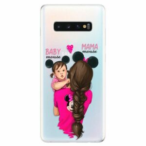 Odolné silikonové pouzdro iSaprio - Mama Mouse Brunette and Girl - Samsung Galaxy S10+ obraz