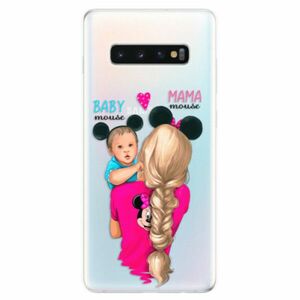 Odolné silikonové pouzdro iSaprio - Mama Mouse Blonde and Boy - Samsung Galaxy S10+ obraz