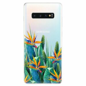 Odolné silikonové pouzdro iSaprio - Exotic Flowers - Samsung Galaxy S10+ obraz