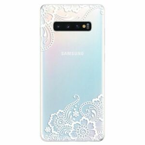 Odolné silikonové pouzdro iSaprio - White Lace 02 - Samsung Galaxy S10+ obraz