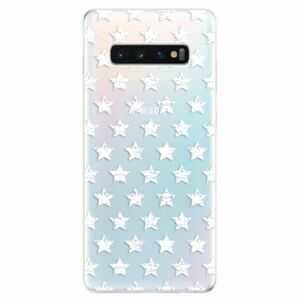 Odolné silikonové pouzdro iSaprio - Stars Pattern - white - Samsung Galaxy S10+ obraz