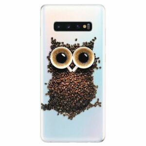 Odolné silikonové pouzdro iSaprio - Owl And Coffee - Samsung Galaxy S10+ obraz