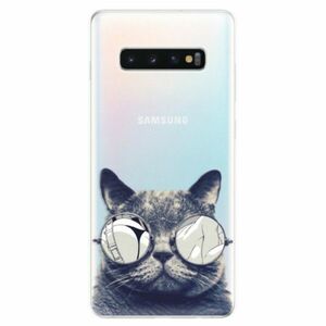 Odolné silikonové pouzdro iSaprio - Crazy Cat 01 - Samsung Galaxy S10+ obraz