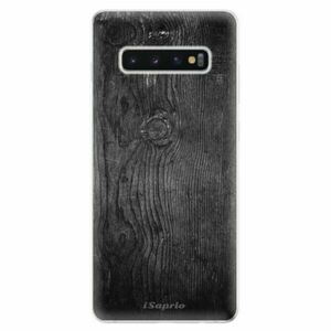 Odolné silikonové pouzdro iSaprio - Black Wood 13 - Samsung Galaxy S10+ obraz