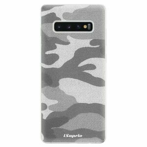Odolné silikonové pouzdro iSaprio - Gray Camuflage 02 - Samsung Galaxy S10+ obraz
