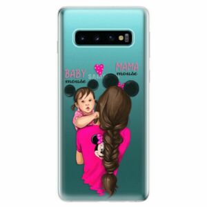 Odolné silikonové pouzdro iSaprio - Mama Mouse Brunette and Girl - Samsung Galaxy S10 obraz