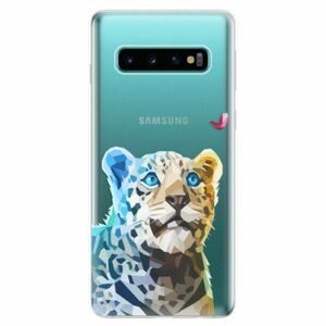 Odolné silikonové pouzdro iSaprio - Leopard With Butterfly - Samsung Galaxy S10 obraz