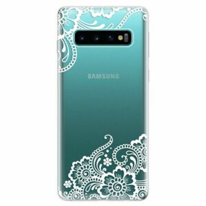 Odolné silikonové pouzdro iSaprio - White Lace 02 - Samsung Galaxy S10 obraz