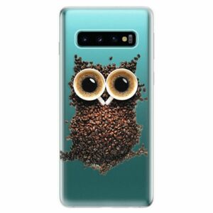 Odolné silikonové pouzdro iSaprio - Owl And Coffee - Samsung Galaxy S10 obraz