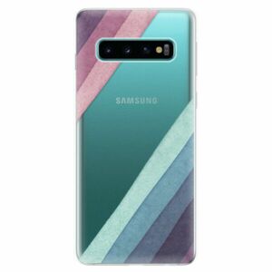 Odolné silikonové pouzdro iSaprio - Glitter Stripes 01 - Samsung Galaxy S10 obraz