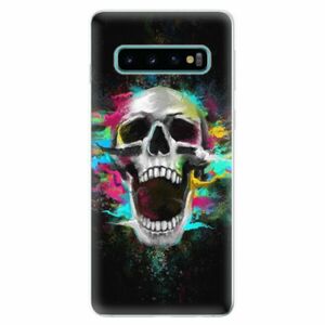 Odolné silikonové pouzdro iSaprio - Skull in Colors - Samsung Galaxy S10 obraz