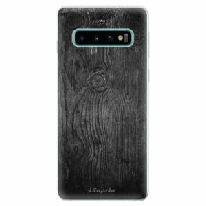Odolné silikonové pouzdro iSaprio - Black Wood 13 - Samsung Galaxy S10 obraz