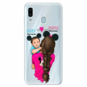 Silikonové pouzdro iSaprio - Mama Mouse Brunette and Boy - Samsung Galaxy A30 obraz