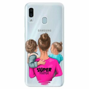 Silikonové pouzdro iSaprio - Super Mama - Boy and Girl - Samsung Galaxy A30 obraz