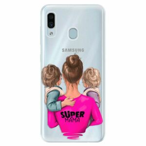 Silikonové pouzdro iSaprio - Super Mama - Two Boys - Samsung Galaxy A30 obraz