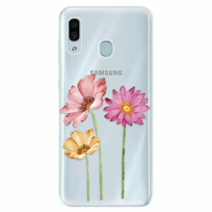 Silikonové pouzdro iSaprio - Three Flowers - Samsung Galaxy A30 obraz