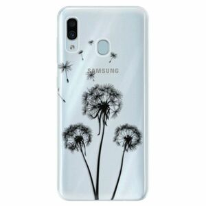 Silikonové pouzdro iSaprio - Three Dandelions - black - Samsung Galaxy A30 obraz