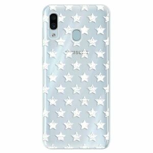 Silikonové pouzdro iSaprio - Stars Pattern - white - Samsung Galaxy A30 obraz